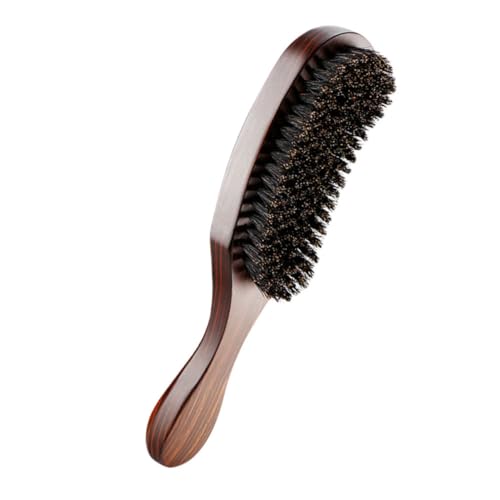 VICASKY Men Portable Beard Brush Handle Firm Boar Bristles for Grooming Cleaning and Styling Facial Hair for Travel and Daily Use