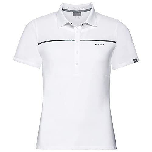 Polo Head Perf W mujer camiseta polo de tenis transpirable s&iacute;mil blanca
