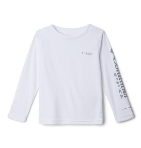 T-shirt Columbia Tidal blanc 3 ans manches longues respirant et léger pour fille