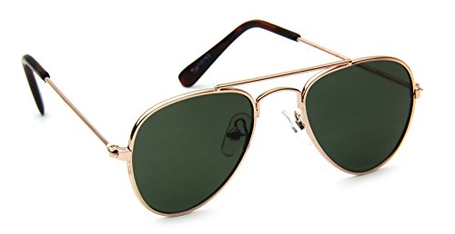 Image of Baby Boy Girl Classic Aviator Style Retro Metal Sunglasses