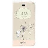 PEANUTS スヌーピー iPhone SE(第3世代/第2世代)/8/7/6s/6 ケース 手帳型 窓付き (スヌーピー/フラワー)