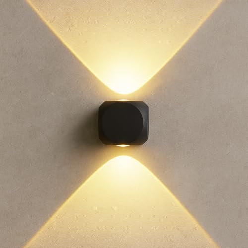 Image of LED 2 Way Outdoor Wall Light| IP65 Waterproof| WarmWhite|Metal Body| Up Down Light for Balcony | Outdoor Wall Lights for Balcony,Garden |Pack of 2 |Two Direction Wall Light|Two Side Wall lamp