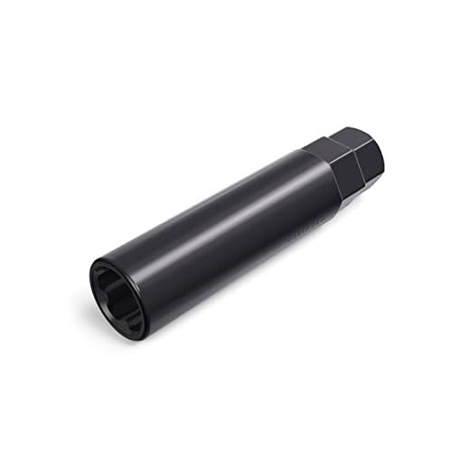 StanceMagic 6 Point Spline Drive Tuner Replacement Socket Key Tool for Aftermarket Six-Spline Wheel Lock Lug Nuts - 17.6mm Inner Diameter - for Wrench with 19mm 3/4 21mm 13/16 Hex Socket - Black