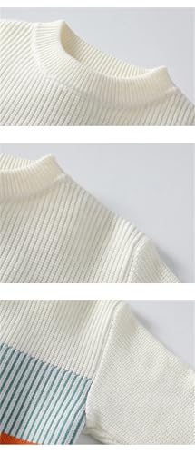 Men's Round Neck Knitted High Street Pullover Outdoor Loose Warm Thickened Sweater4