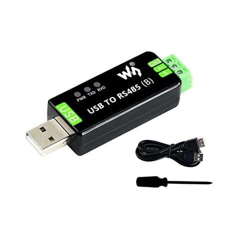 Industrial USB to RS485 Converter Adapter with Original CH343G and SP485EEN, Built-in Lightningproof Tube, Resettable Fuse, ESD and TVS Protection Circuits, up to 1.2km RS485 Transmission Distance Cover