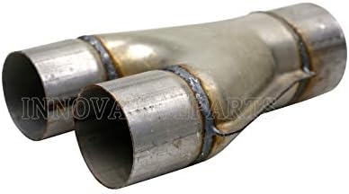 X Pipe Y Pipe 2.5" 3" Dual Inlet Outlet Exhaust Pipe Adapter Connector Stainless Steel Weld On Downsize Splitter (Y-Pipe 3" Inlet to 3" Outlet)