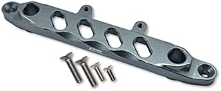 Aluminum Front Chassis Brace for Axial 1/6 SCX6 Jeep JLU Wrangler AXI05000 - 5Pc Set Gray Silver