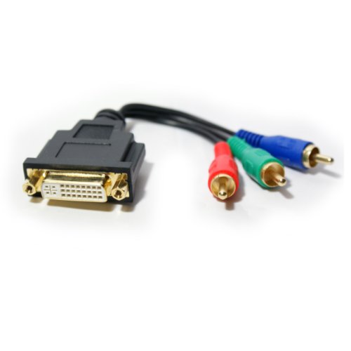 DVI-A analogique mâle vers 3 RCA Component RGB Adaptateur Femelle – TV/PC Moniteur vidéo – Cablefinder