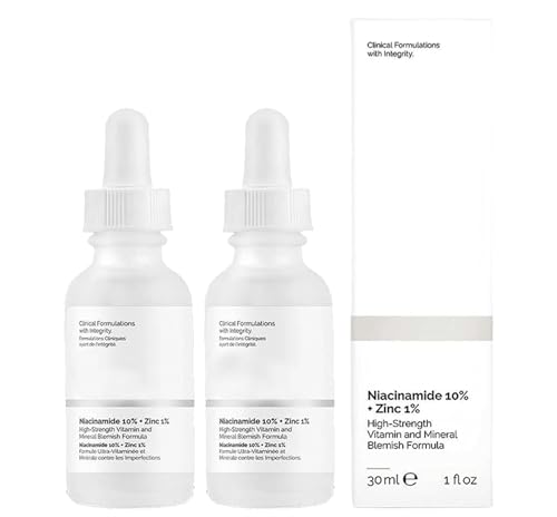 Niacinamide 10% + Zinc 1% Serum for Face Pore Reducer Skin Care 30ml 2 Packs