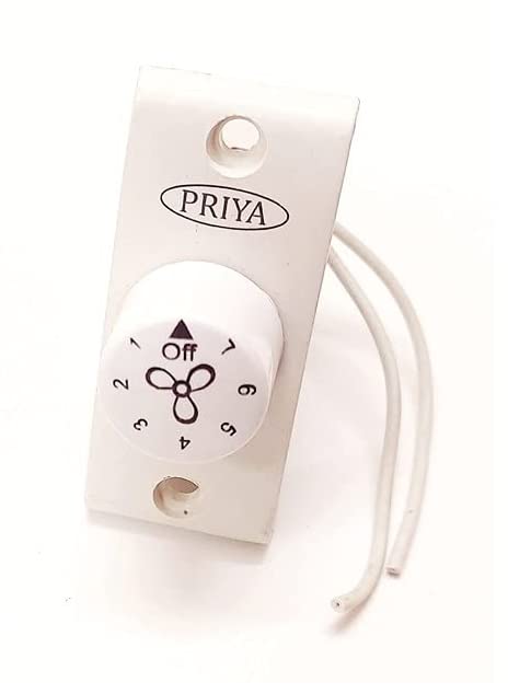 Image of ERH India 1 Pc Fan Regulator for Ceiling Fans with Knob Speed Controller Potentiometer 220v-240v AC for Educational Institutions, Industrial Applications, Offices and Workplaces etc.