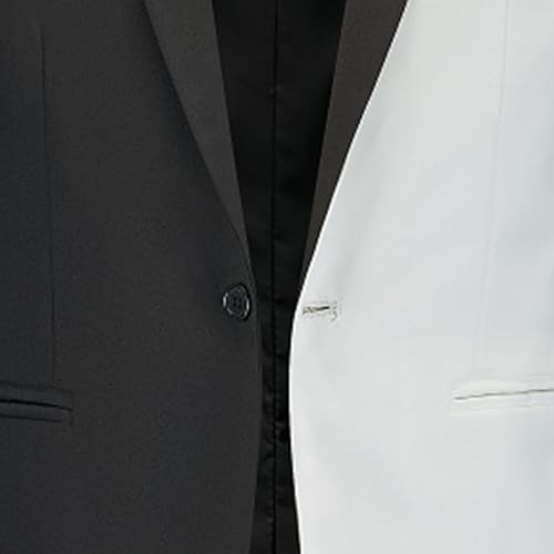 Men's Color Block Blazers Coats One Button Single Breasted Suit Jacket Lapel Slim Fit Prom Party Blazer4