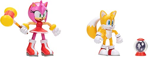 Sonic The Hedgehog Sonic 4" Action Figure 2 Pack - Modern Tails & Modern Amy #TOP1