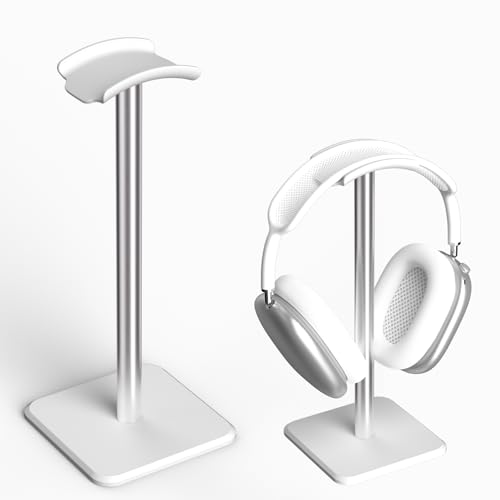 Image of Headphone Stand - Headset Stand with Aluminum Hanger, Headphone Holder for AirPods Max, Sony, Bose, Beats and More (White)