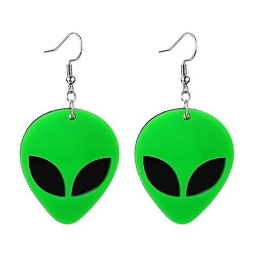 Pendientes Halloween Mujer, Pendiente Alienígena, Decoración Extraterrestre, Pendientes de Halloween, para Fiestas Temáticas Extraterrestres, Decoraciones de Carnaval | Ya disponible en tu tienda friki favorita! En mundofriki.es! Pendientes Halloween Mujer, Pendiente Alienígena, Decoración Extraterrestre, Pendientes de Halloween, para Fiestas Temáticas Extraterrestres, Decoraciones de Carnaval | Ya disponible en tu tienda friki favorita! En mundofriki.es!