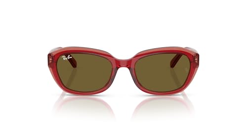 Ray-Ban RJ9081S Butterfly Sunglasses, Top Red/Orange/Light Purple/Dark Brown, 48 mm