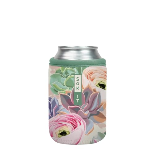 Sok It CanSok Sleeve for Beer & Soda Insulated Neoprene Cover (Pastel Splendor, 12oz Can Sleeve)
