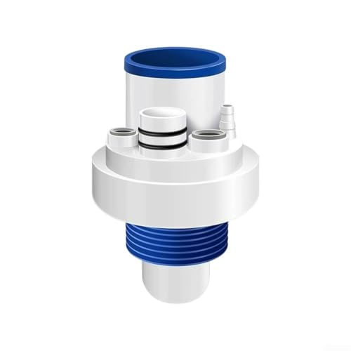 Conector de tubo de drenaje de cinco funciones a prueba de olores para drenaje de lavavajillas y aplicaciones en cocinas residenciales (azul y blanco)