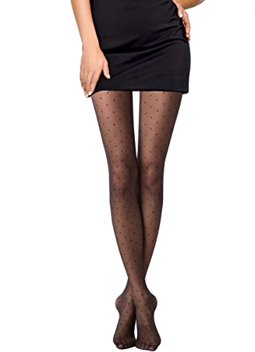 Conte Tights with Polka Dot Pattern Sheer Pantyhose Dots 20 Den2