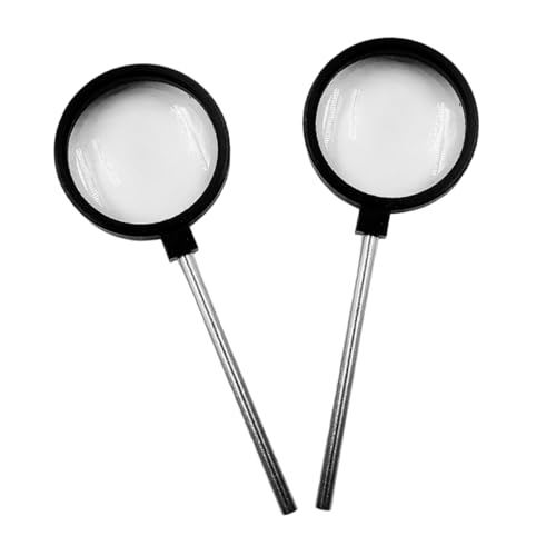 VILLFUL Optical Lens Set 2pcs Concave Convex Lenses Handheld Magnifying Glass for Physics Teaching Cell Phone Screen Magnifier