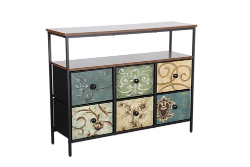 Image of Amazon Brand - Umi Fabric Chest of Drawers for Storage Closet Storage Units Dresser Storage Organizer Chest of Drawers Storage Organizer for Living Room Bedroom Wardrobe Clothes Book - 100x29.8x78cm