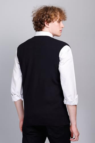 Image of V Neck Cotton Half Sweater for Man Winter Wear - Pullover Sweater for Men