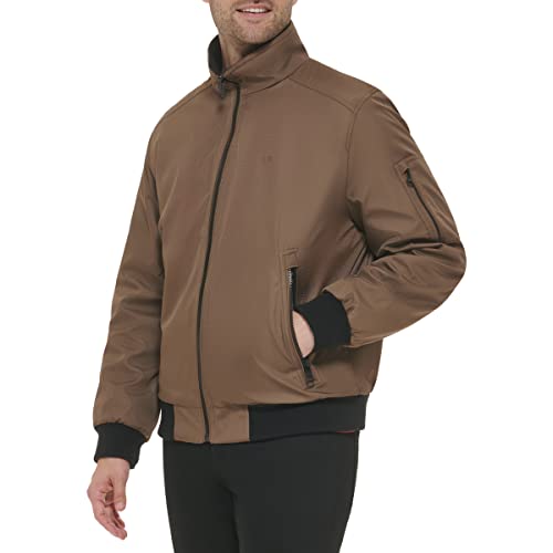 Image of Calvin Klein Men's Winter Coats - Sherpa-lined Hooded Soft Shell Jacket
