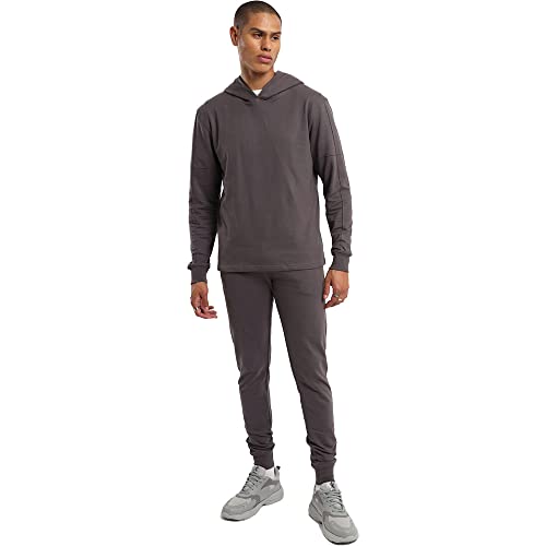 Image of NOBERO Jasper Men's Co-ord Set-Gravity Grey, Track Suit for Men, Casual Cotton Winter Wear, Men's Coord Set -