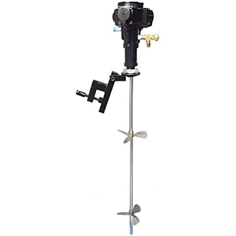 MXBAOHENG 50 Gallon Pneumatic Paint Mixer Stainless Steel Tank Barrel Clip Bracket Mixer Air Agitator 1/2HP Cover