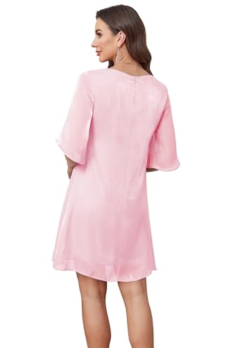 Image of RUMIA Womens Cocktail Dresses Flutter Sleeve Wedding Guest Dresses for Women 2026 Trendy