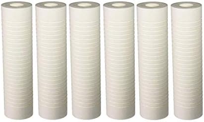 IPW Industries Inc. 5 Micron 10" x 2.5" Grooved Sediment Water Filter Replacement Cartridge for Any 10 inch RO Unit | Whole House Sediment Filtration | Compatible with P5, AP110, WFPFC5002; 6-Pack