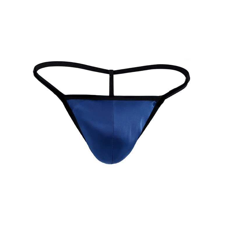 Men's Pure Silk Satin G-String Thong Panties Pouch Sexy Briefs Soft Healthy Basic Bikini Breathable Underwear 3Pairs2
