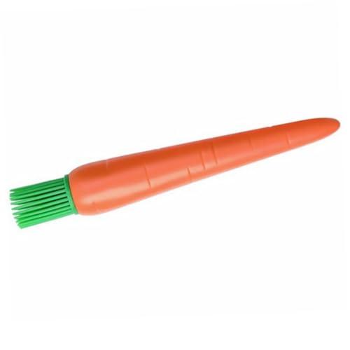 BEBEMOKO Multi-purpose Basting Brush Silicone Oil Brush Carrot Shape Easy to Use Clean for Kitchen Cooking