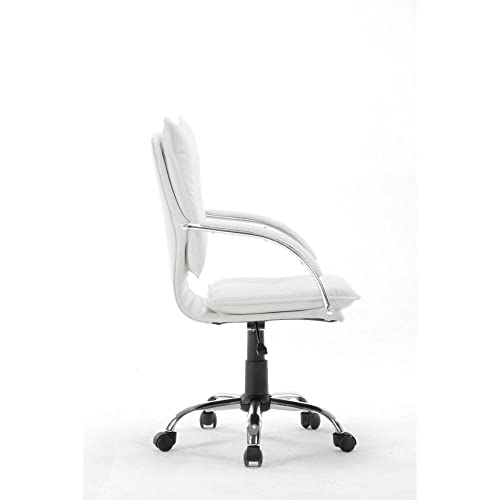Cadeira Diretor em Couro Pu Branca Pelegrin Pel-280