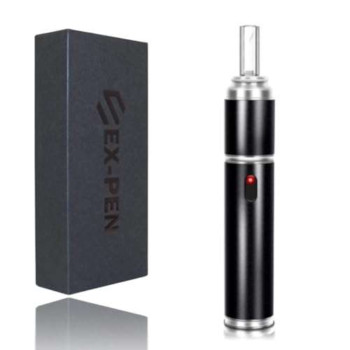 Kräuter Vaporizer aus Vollmetall | Premium Konvektions-Verdampfer mit Ausziehbarem Glasmundstück & Quarz-Heizkammer & Ein-Knopf Bedienung | Sauber & Intensiv(EX-PEN)