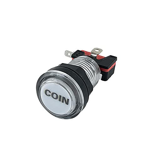 TX GIRL Pulsante Arcade da 28 Mm 28mm Pulsante 1P 2P Coin Pulsanti Portatili A LED Fai da Te Kit for Il Gioco Arcade Box Pandora (Color : Coin)