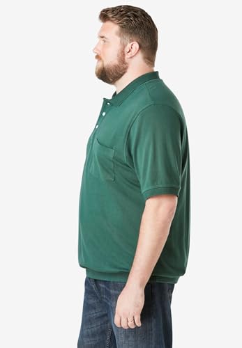 KingSize Men's Big & Tall No Tuck Pocket Shrink-Less Cotton Polo Shirt4