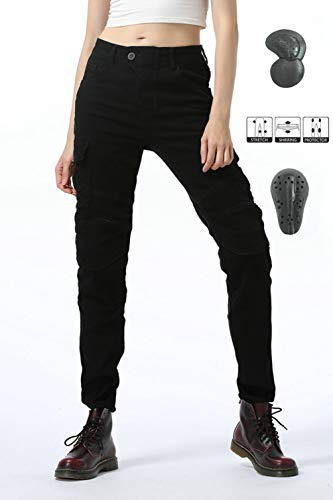 Zhiyuanan Donna Pantaloni da Moto Jeans Stretch