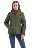 Diseño clásico: esta chaqueta resistente al agua y al viento para mujer presenta un acolchado horizontal clásico para una calidez y protección cómodas durante los días al aire libre. Cierre frontal completo con cremallera bidireccional para ventilación y movilidad.