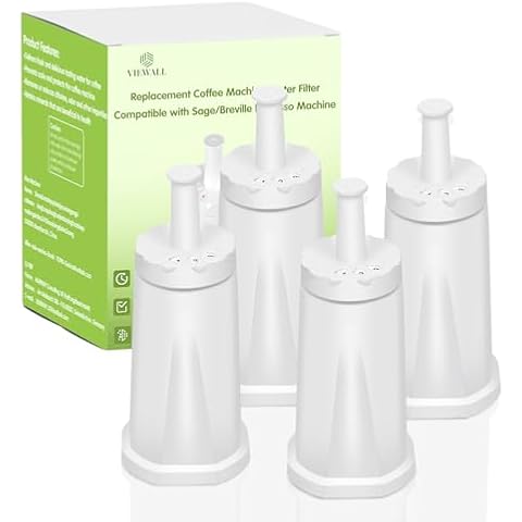 4 Packs Replacement Claroswiss Water Filter for Breville Barista Touch Espresso Machine BES880,Oracle Touch BES990,Oracle BES980,Dual Boiler BES920,Barista Touch Impress BES881,BES008WHT0NUC1 Cover