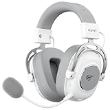 Havit Headphone Fone de Ouvido H2002YG White, Quad-Mode, Sem Fio e Com Fio, Wireless 2.4GHz, Bluetooth, USB, 3,5mm, Gamer, com Microfone Destacável Com Cancelamento de Ruído, Falante 50mm, Branco