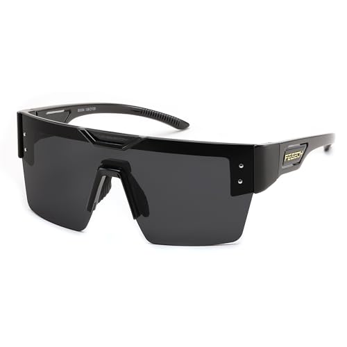 FEISEDY Sunglasses Men Women, Big Oversized Square Frame,UV400 Mirrored Sun Glasses, Cycling Driving Fishing Hiking B0064