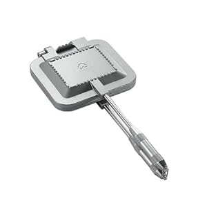 Outdoor Sandwich Baking Portable Roasting Toast Double-Sided Roasting Bread Clip Non-Stick Baking Grill Tray with Removable for Camping and Picnic