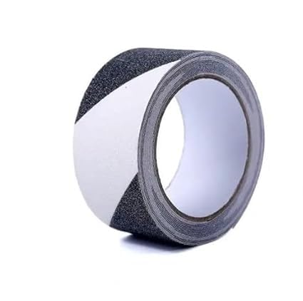 Image of JSITON Anti Slip Tape Black 50mm x 3m for Floors & Stairs (Black-1) | PET Material, Solvent Acrylic Adhesive, Waterproof, Indoor & Outdoor Use, Fall Resistant