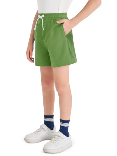 Haloumoning Boys Athletic Shorts Kids High Waisted Basketball Gym Shorts with Pockets 5-14 Years