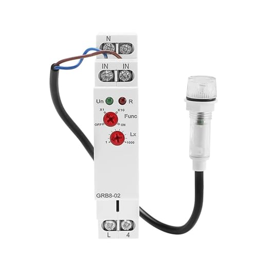 Interrupteur crépusculaire GRB8-01 sur rail DIN avec capteur de lumière de type relais AC110V-240V - 2