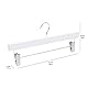 Amazon Basics Holzkleiderbügel mit Klammern, 10er-Pack, ‎1.15 x 36 x 16 cm, Weiß