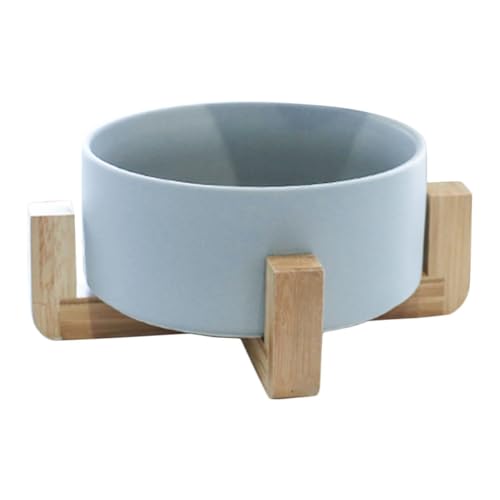 Jardinière céramique anti fuite pot succulente support bois - 2