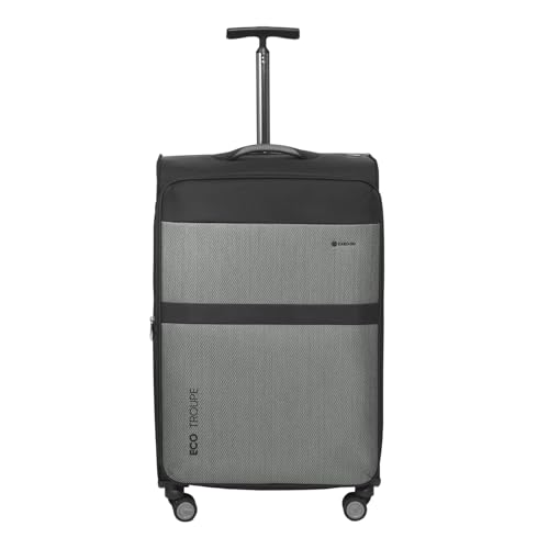Image of CARLTON Yorkshire Sl | Check-in Trolley Bag, 81 Cm Large Softsided Luggage | 8 Wheels, TSA Lock | Polyester | Premium Suitcase for Travel | 5 Year International Warranty | Black