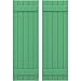 Ekena Millwork ARW101BB518X39LPH Americraft Five 2 Exterior Real Wood Joined Board-n-Batten Shutters (Per Pair), 17 1/2"W x 39"H, Lily Pads