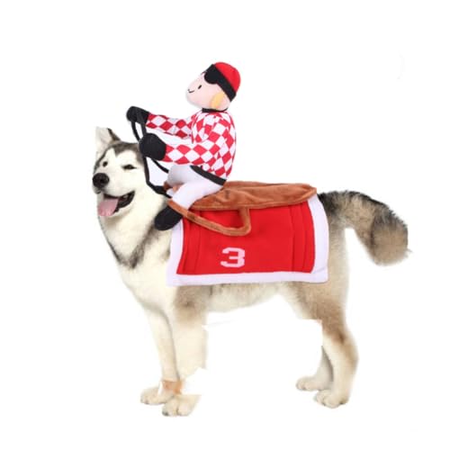 Disfraz para perros de poliéster y algodón rojo M miniatura 5